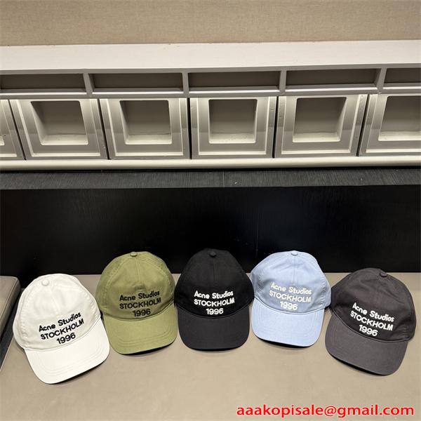 ACNE STUDIOS アクネ ストゥディオズ コピー 刺繍ロゴ キャップ コットン素材 シンプル 多色展開 ストリート
