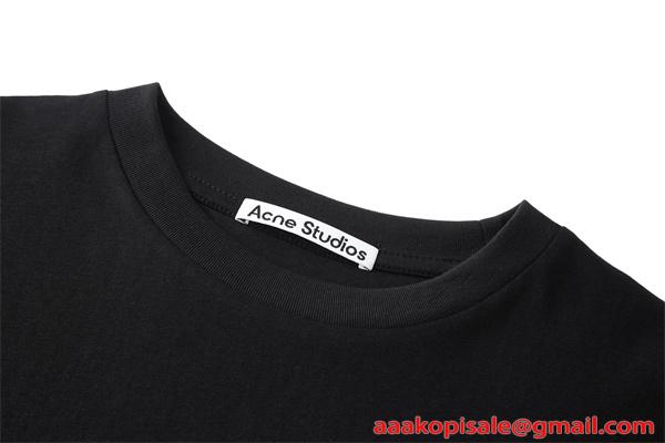 ポケット刺繍ロゴ Tシャツ 半袖 ブラック ベーシック ミニマル ACNE STUDIOS アクネ ストゥディオズ スーパーコピー