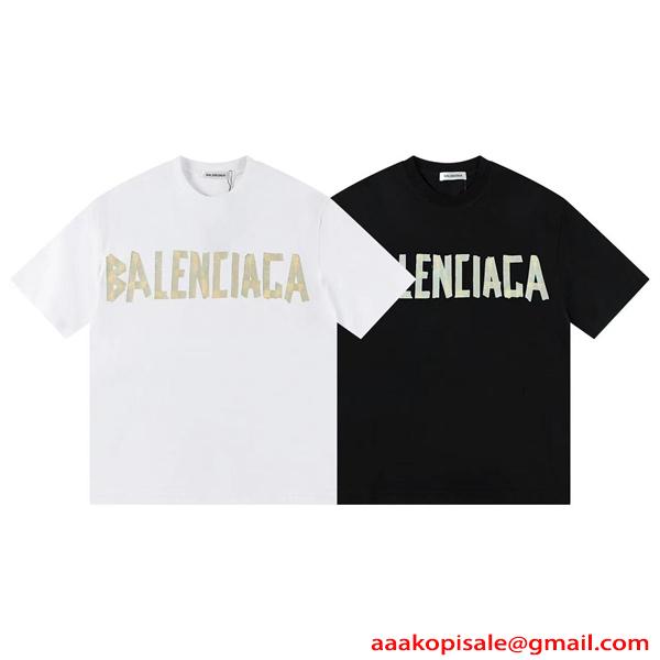 BALENCIAGA アーバンストリート ロゴTシャツ ホワイト バレンシアガ 偽物 半袖 大人カジュアル