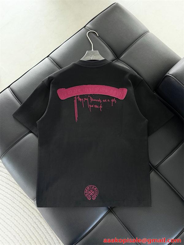 クロムハーツ スーパーコピー 高見え ホワイト 半袖 Tシャツ モード系 洗練 クール CHROME HEARTS ストリート映え
