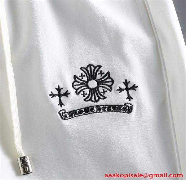 プレミアム クロムハーツ コピー 刺繍 ハーフパンツ ブラック ストリート 高級感 CHROME HEARTS 