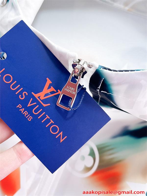ルイヴィトン 偽物 セットアップ LOUIS VUITTON マルチカラー柄 紫外線対策 軽量 速乾 ビーチ 海水浴