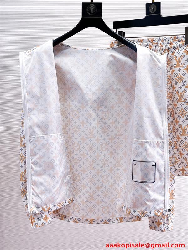 LOUIS VUITTON セットアップ ルイヴィトン スーパーコピー 幾何柄 清涼感 紫外線カット リラックス ビーチ 