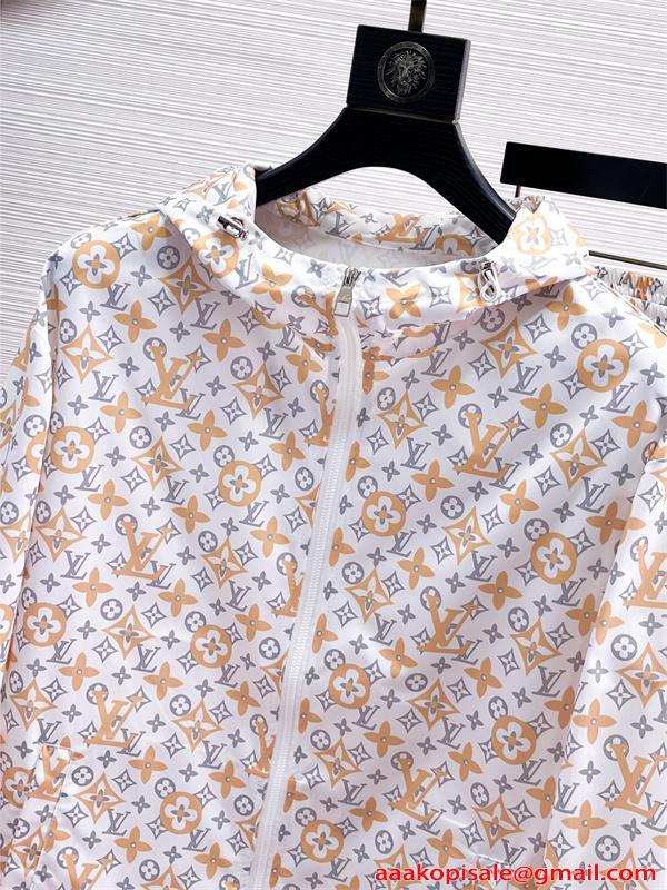 LOUIS VUITTON セットアップ ルイヴィトン スーパーコピー 幾何柄 清涼感 紫外線カット リラックス ビーチ 
