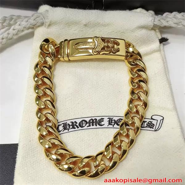 お洒落2色♥クロムハーツブレスレットコピーCHROME HEARTS アクセサリー人気ゴールド色☆シルバー