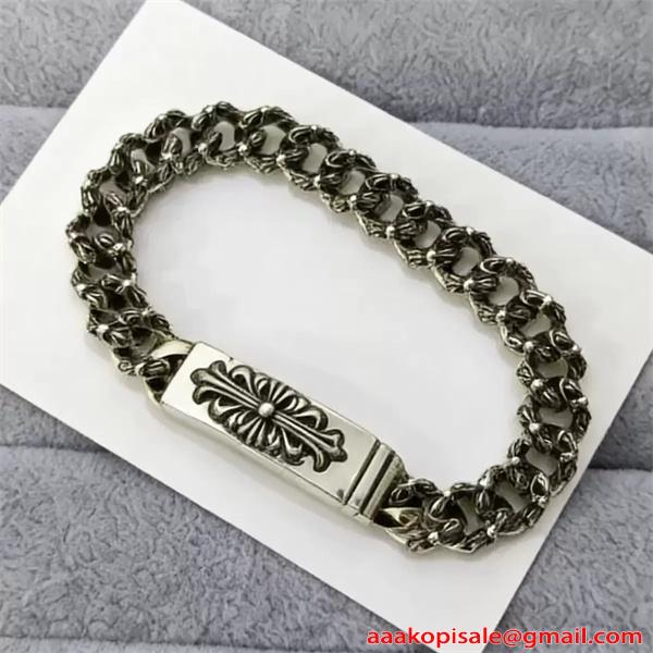 お洒落2色♥クロムハーツブレスレットコピーCHROME HEARTS アクセサリー人気ゴールド色☆シルバー
