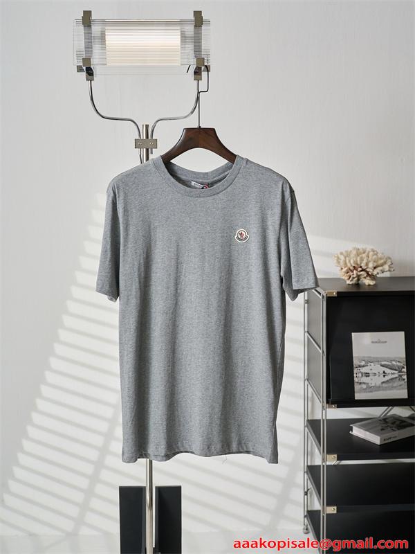 MONCLER コピー 半袖Tシャツ モンクレール ワンポイント ベーシック 軽量 快適 夏トップス