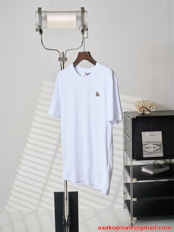 MONCLER コピー 半袖Tシャツ モンクレール ワンポイント ベーシック 軽量 快適 夏トップス