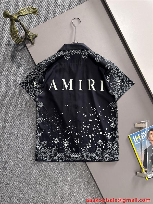 AMIRI セットアップ シャツ ハーフパンツ モード系 軽量 夏コーデ