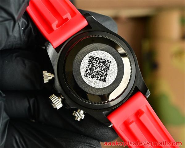 ロレックス コピー メンズ ROLEX 腕時 43mm デイトナ スケルトン ミネラルガラス クロノグラフクォーツムーブメント 高品質