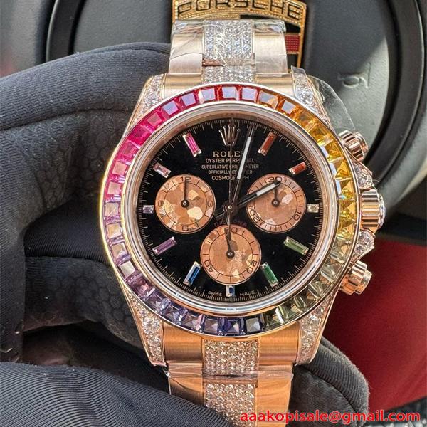 メンズ 腕時計 ROLEX デイトナ レインボー ドバイ ゴージャスエディション ロレックス コピー 新品 4130ムーブメント 高級