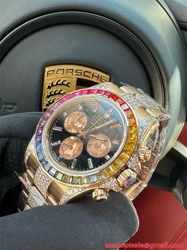 メンズ 腕時計 ROLEX デイトナ レインボー ドバイ ゴージャスエディション ロレックス コピー 新品 4130ムーブメント 高級