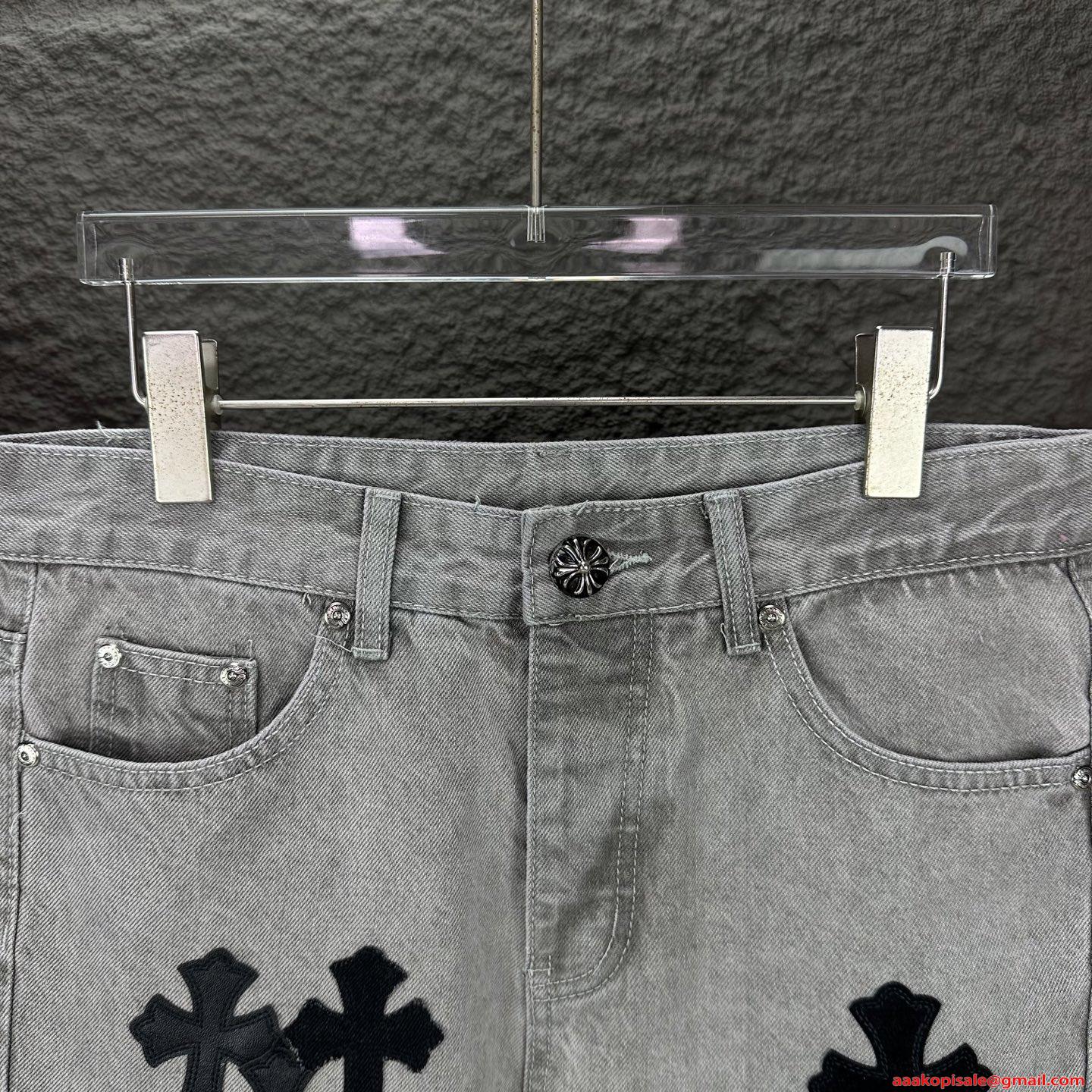 クロムハーツ コピー パンツ メンズ デニム Chrome Hearts クロスロゴ