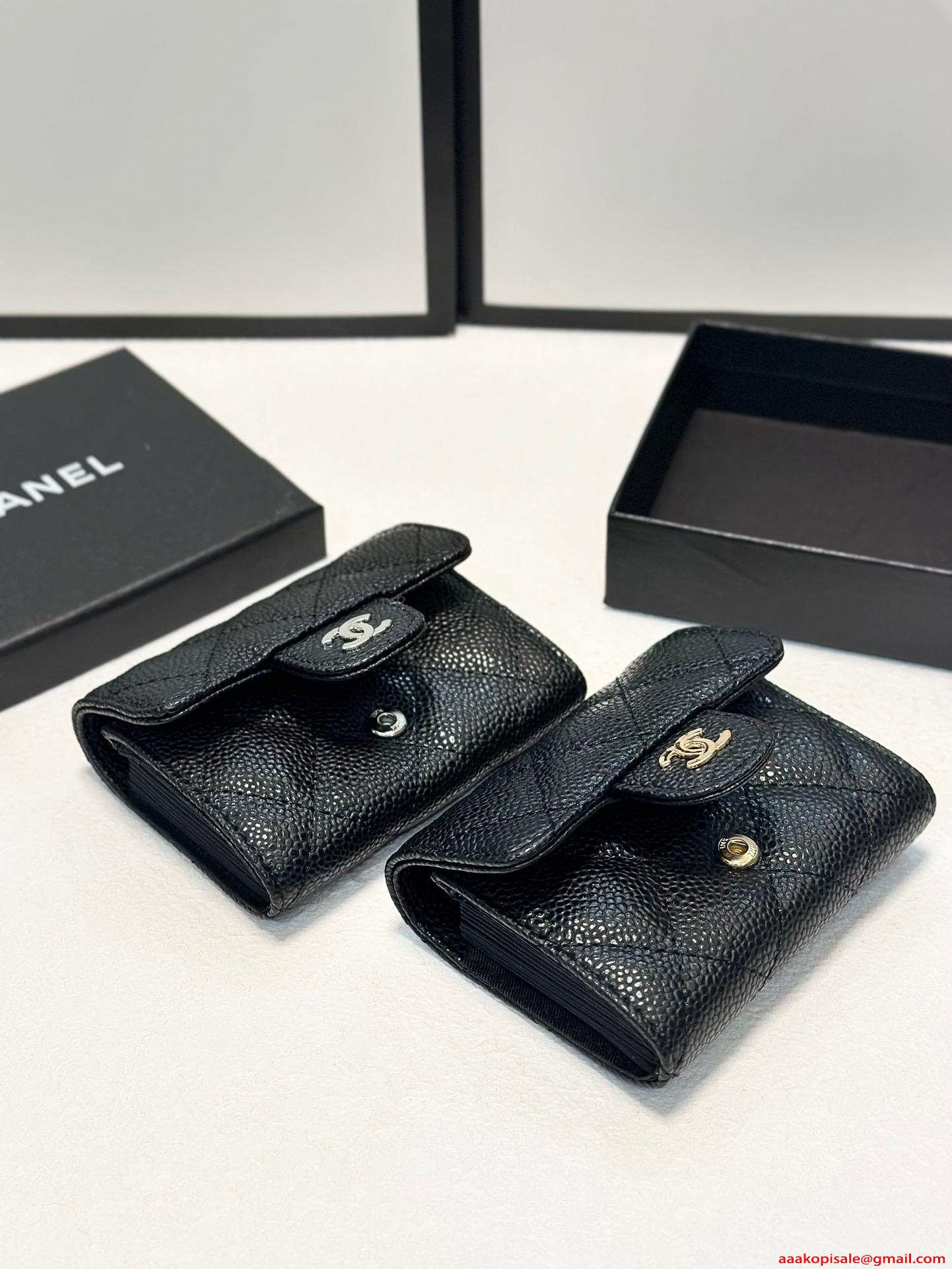 コインケース シャネル  スーパーコピー  ブラック レザー 小さめ ミニ財布 高級感 CHANEL