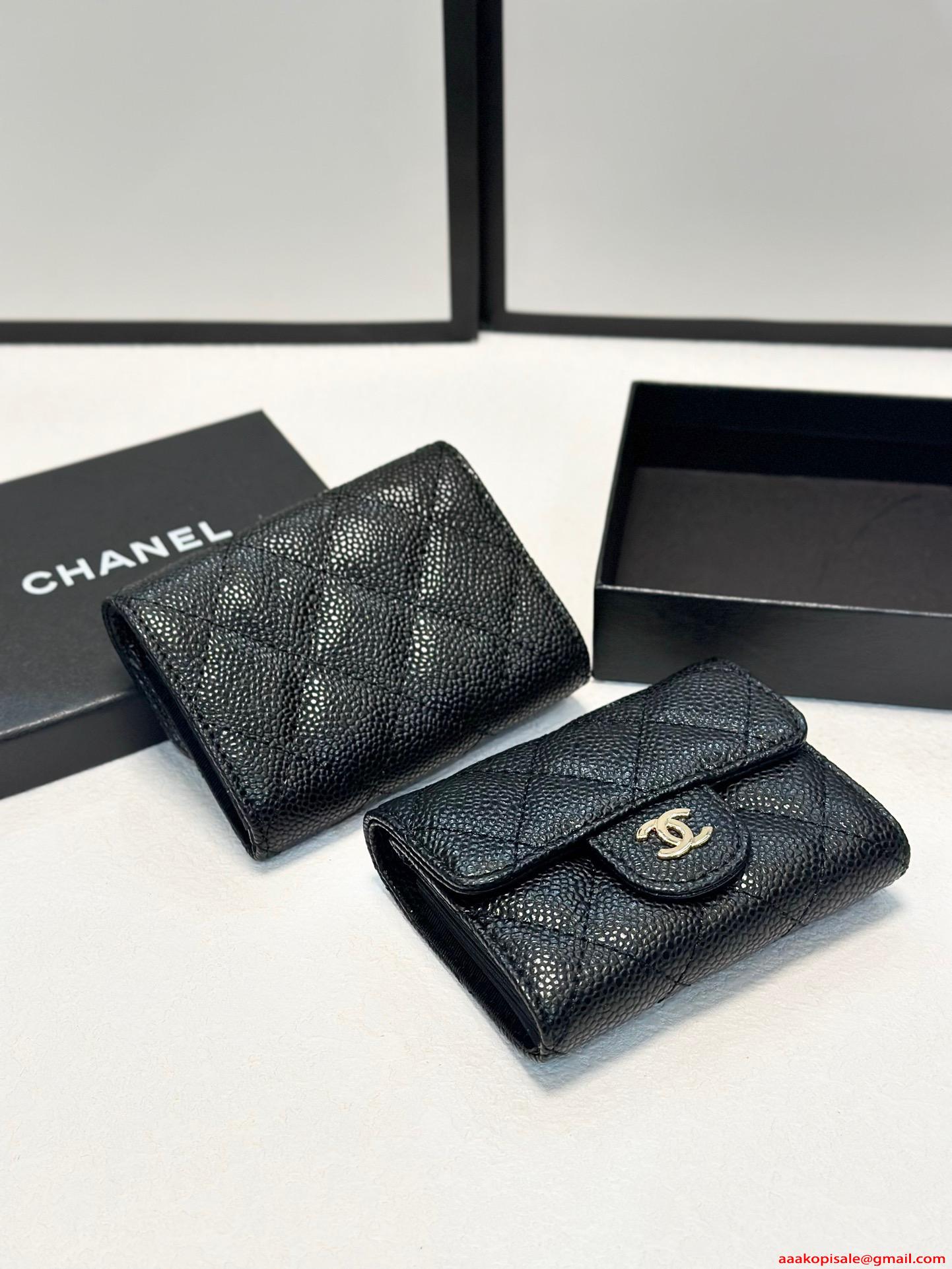 コインケース シャネル  スーパーコピー  ブラック レザー 小さめ ミニ財布 高級感 CHANEL