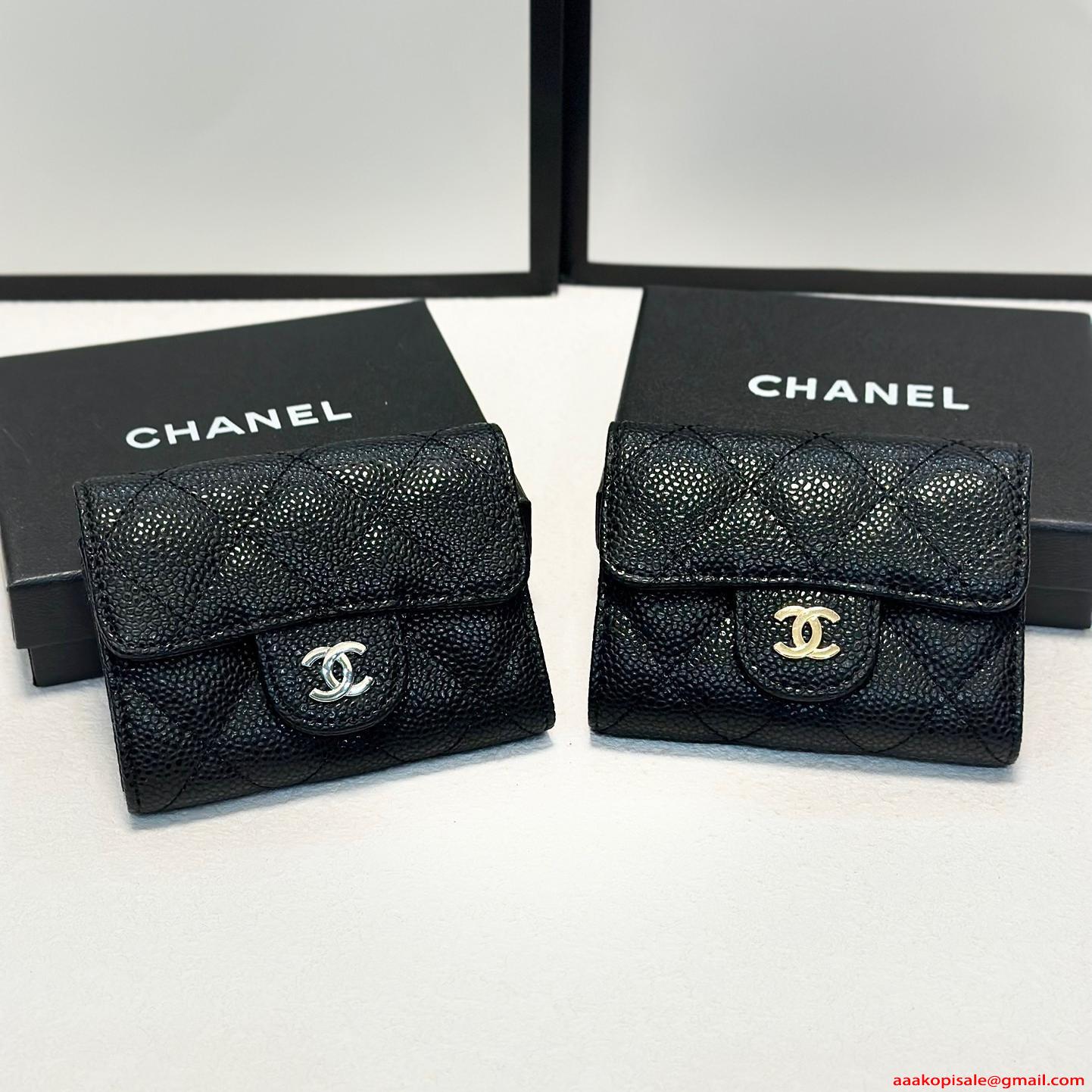コインケース シャネル  スーパーコピー  ブラック レザー 小さめ ミニ財布 高級感 CHANEL