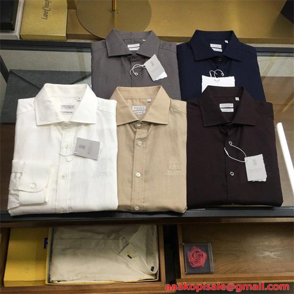 Berluti スリムシルエット ベルルッティ スーパーコピー シャツ ブラウン フロントボタン 上品 シンプル モード