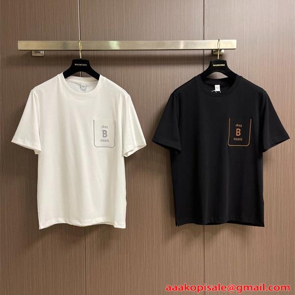 プリント 半袖Tシャツ ホワイト ベルルッティ スーパーコピー ブラック バイカラー モード系 高見え Berluti