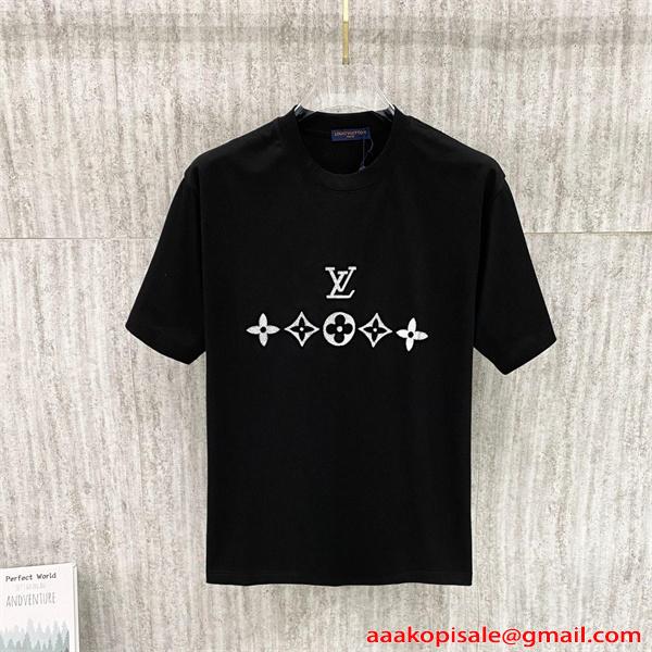 ルイヴィトン コピー 半袖Tシャツ メンズ レディース クルーネック