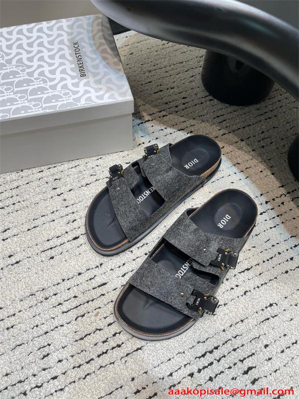 Dior×BIRKENSTOCK Savoir-Faire.Tokioディオールサンダルコピー大人気 ブラック コーデ 激安