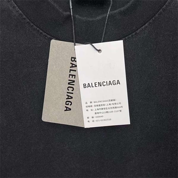 BALENCIAGA バレンシアガ コピー 半袖Tシャツ ヴィンテージ加工 オーバーサイズ トレンド仕様