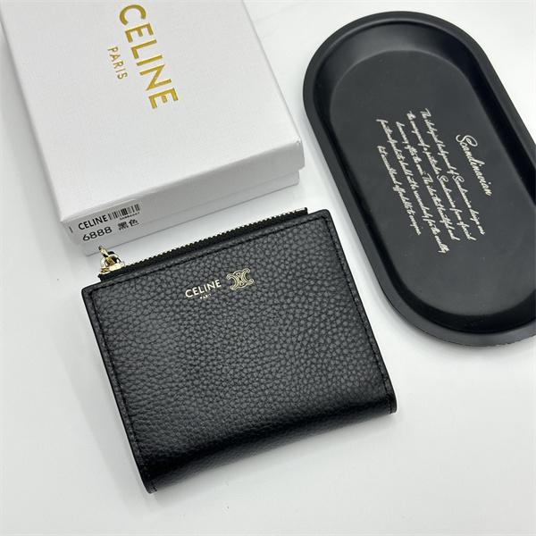 レディース CELINE セリーヌ スーパー コピー 二つ折り財布 シボレザー コンパクト設計 上品モデル