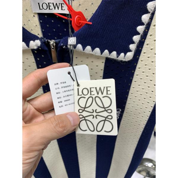 プレミアム LOEWE ロエベ コピー ニットポロシャツ ストライプ ハーフジップ 上品