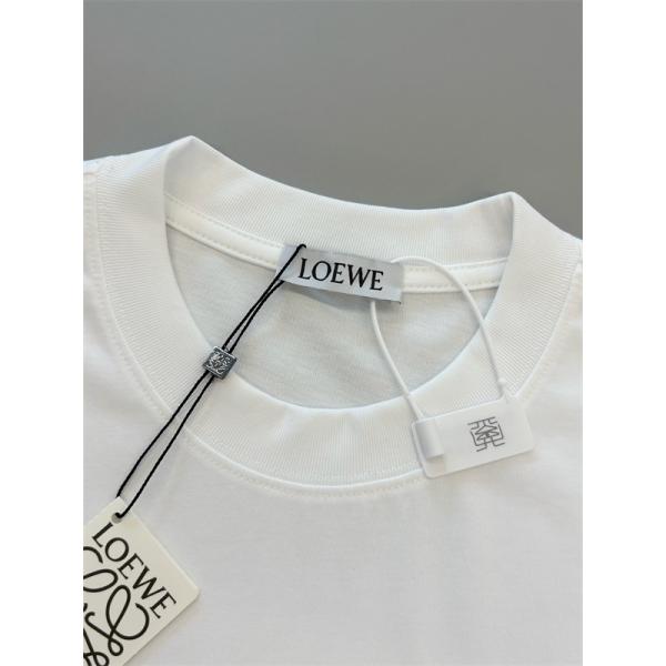 LOEWE ロエベ コピー 半袖Tシャツ 刺繍 クルーネック ミニマル 2026新作