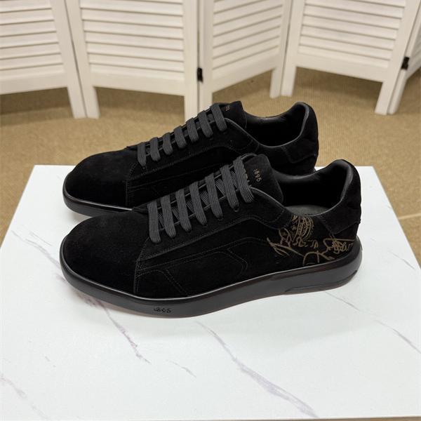 メンズ スニーカー 本革 Berluti ベルルッティ スーパーコピー ブラック カジュアル 軽量 2026春新作