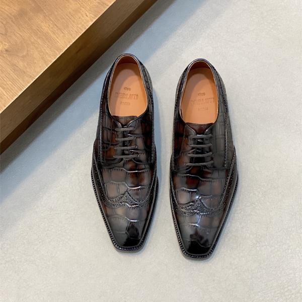 Berluti ベルルッティ スーパーコピー 革靴 クロコ型押し 本革 ドレスシューズ 高級感  2026新作