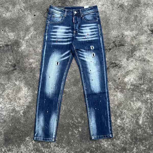 DSQUARED2 ディースクエアード 偽物 デニムパンツ メンズ スキニーデニム ダメージ加工 ストレッチ