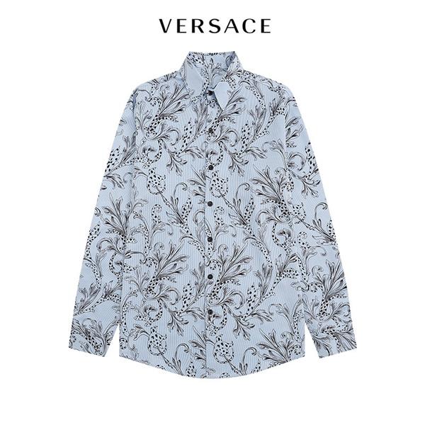 人気 メンズシャツ 長袖 プリント 上質素材 お洒落 VERSACE ヴェルサーチ コピー  