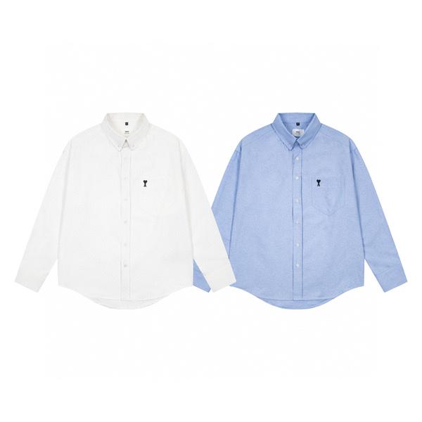 AMI PARIS アミ パリス コピートレンド注目 メンズシャツ 爽やかスタイル 定番カジュアル