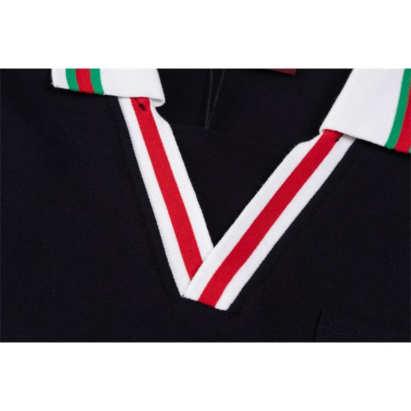 話題沸騰 GUCCI グッチ コピー 注目モデル メンズポロシャツ 半袖 Vネックデザイン
