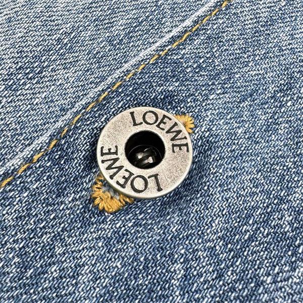 LOEWE ロエベ スーパーコピー デニム半袖シャツ メンズ ヴィンテージ風 カジュアル 夏服