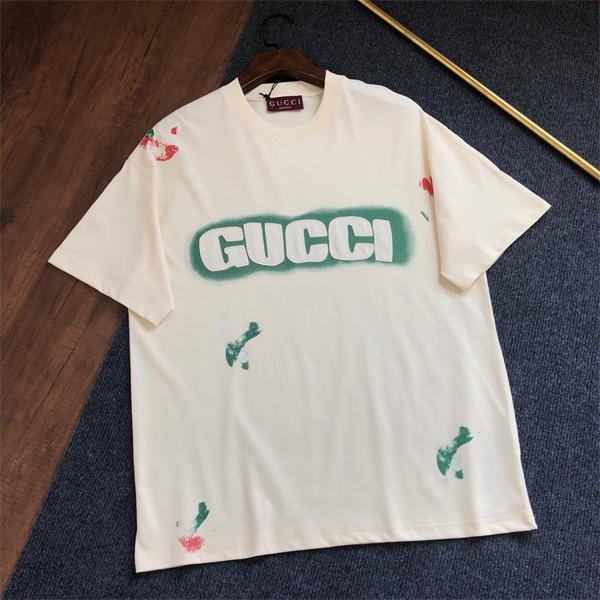 今季売れ筋 GUCCI グッチ コピー 半袖Tシャツ プリント ワイドシルエット 通気生地 