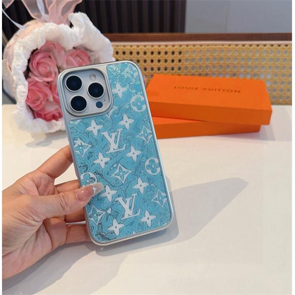 IPONE17ルイヴィトン激安ターコイズモノグラムレザーiPhoneケース高級感スマホ保護カバーおしゃれ人気