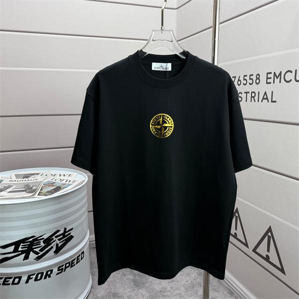 STONE ISLAND ストーンアイランド コピー 爆売れ注目 ブラック シンプル モード 洗練 ストリート 半袖Tシャツ