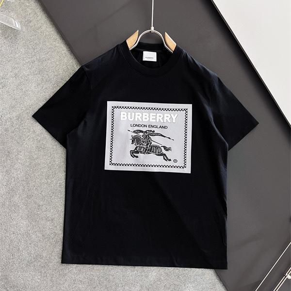 売上好調 ブラック BURBERRY バーバリー コピー クラシック プリント モード カジュアル 半袖Tシャツ