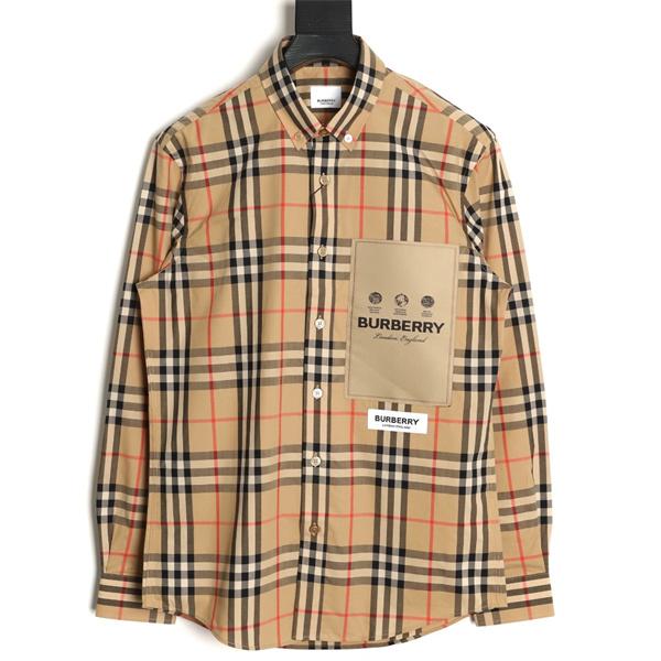 トレンド上昇 ベージュ チェック柄 BURBERRY バーバリー スーパーコピー クラシック エレガンス 長袖シャツ