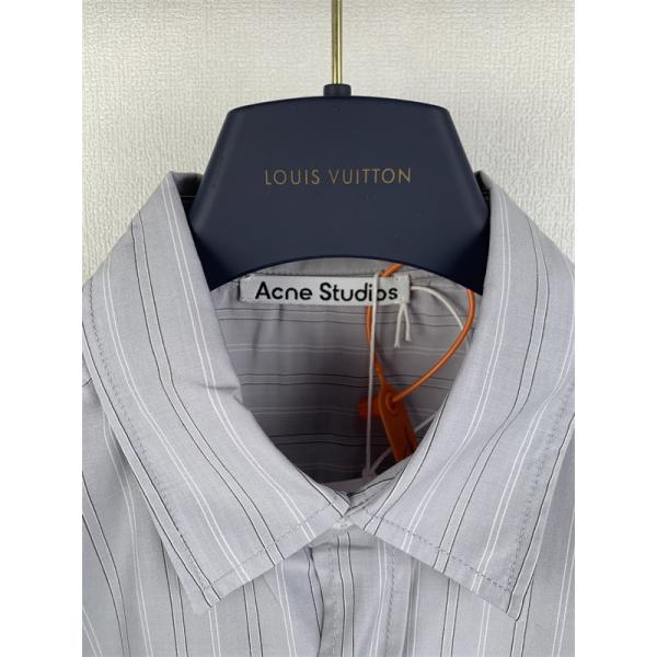 ストライプ柄 ACNE STUDIOS アクネ ストゥディオズ スーパーコピー シャツ ルーズシルエット ライトグレー 長袖