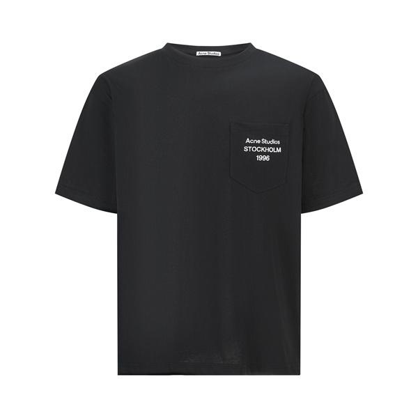 ポケット刺繍ロゴ Tシャツ 半袖 ブラック ベーシック ミニマル ACNE STUDIOS アクネ ストゥディオズ スーパーコピー
