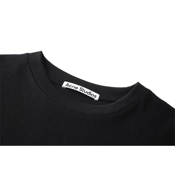 ポケット刺繍ロゴ Tシャツ 半袖 ブラック ベーシック ミニマル ACNE STUDIOS アクネ ストゥディオズ スーパーコピー