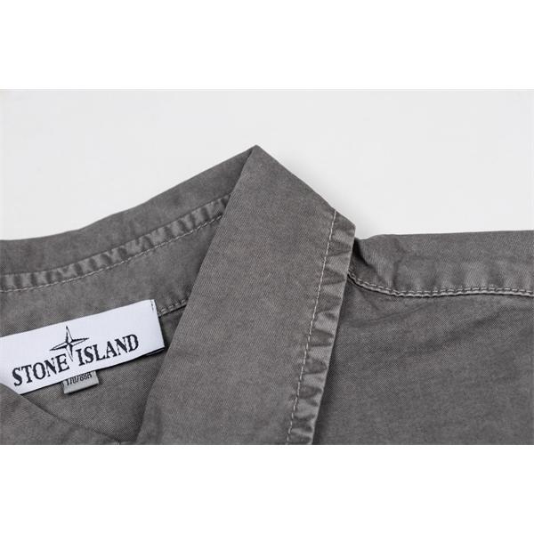 注目 ウォッシュデニム STONE ISLAND  スーパーコピー シャツ 半袖 ポケット 無地調 ストーンアイランド