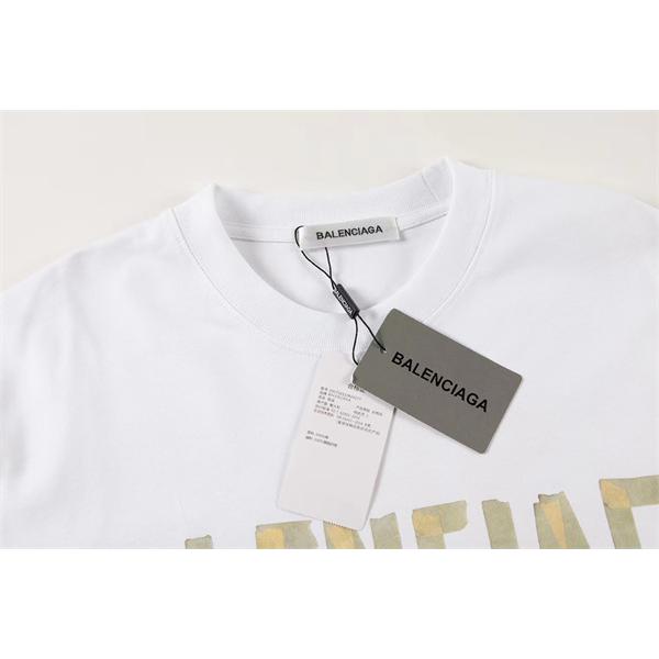 BALENCIAGA アーバンストリート ロゴTシャツ ホワイト バレンシアガ 偽物 半袖 大人カジュアル