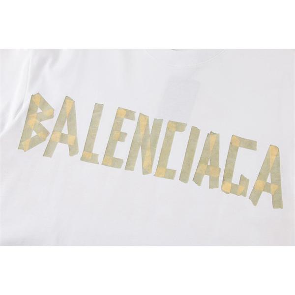 BALENCIAGA アーバンストリート ロゴTシャツ ホワイト バレンシアガ 偽物 半袖 大人カジュアル
