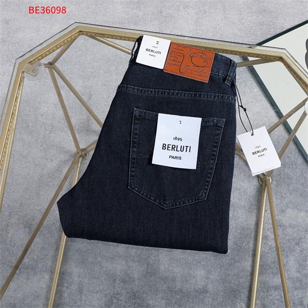 入手困難 Berluti コピー デニムパンツ インディゴブルー スリムフィット シンプル ベルルッティ
