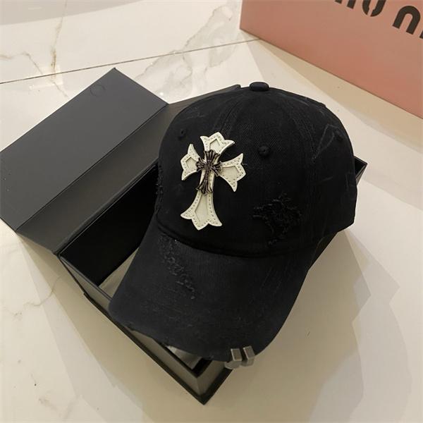 クロムハーツ コピー 人気 クロス刺繍 キャップ ヴィンテージ加工 ダメージ風 CHROME HEARTS  男女兼用