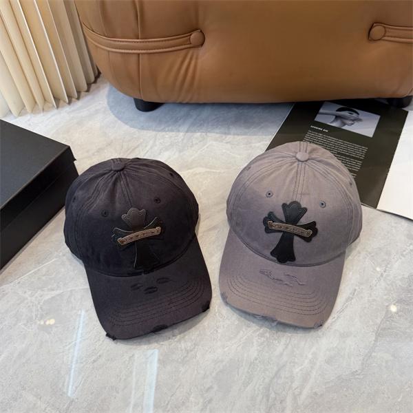 トレンド キャップ　56-58cm ダメージ加工 CHROME HEARTS 韓国風 カジュアル クロムハーツ コピー 小顔効果