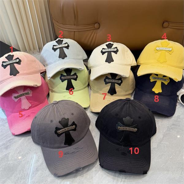 トレンド キャップ　56-58cm ダメージ加工 CHROME HEARTS 韓国風 カジュアル クロムハーツ コピー 小顔効果